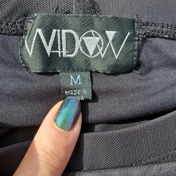 Dollskill Widow Hell Mesh Flame Print Leggings - Picture 3 of 4